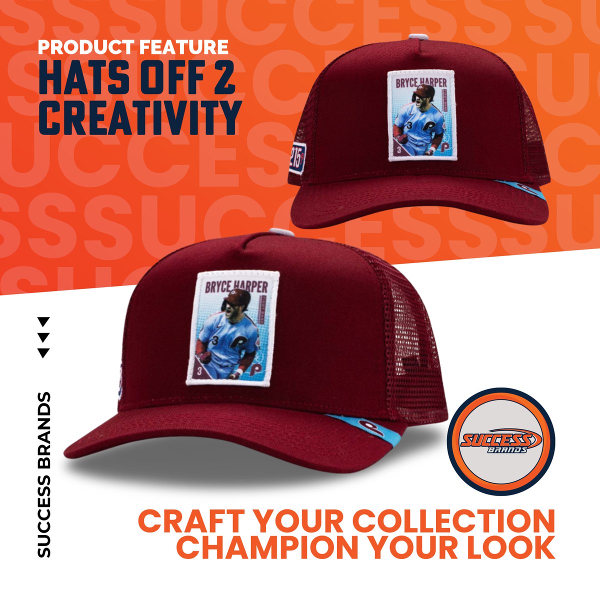 Spotlight Alert- Baseball Card Hat! Looking for a new way to make your hats a home run with customers? Our Baseball Card Hat is here to transform any ordinary cap into a top seller instantly! Take the first step by typing "Success" in the comments, and we'll guide you.