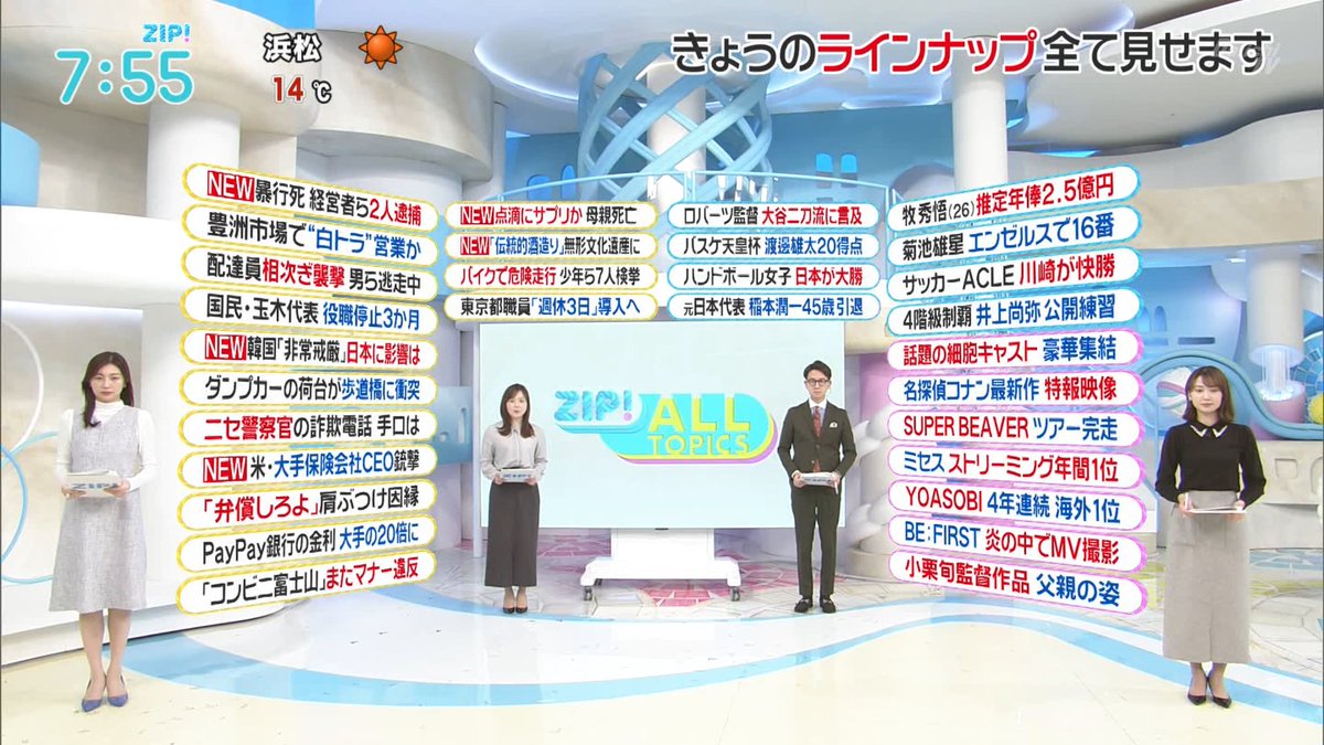 NANGA2110's tweet photo. #畑下由佳 #水卜麻美 #平松修造 #林田美学 #ALLTOPICS #ZIP https://t.co/M9vR5sgfrw