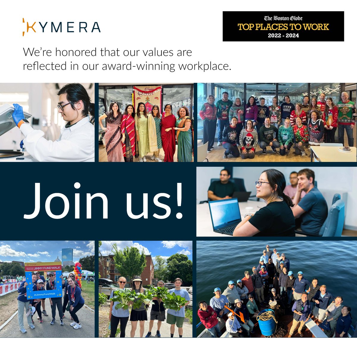 We're honored to be recognized and featured as a #TopPlacetoWork in Massachusetts by the <a href="/BostonGlobe/">The Boston Globe</a> for a third consecutive year! This recognition is a testament to our team’s dedication to scientific excellence, genuine camaraderie, and commitment to improving lives. And we