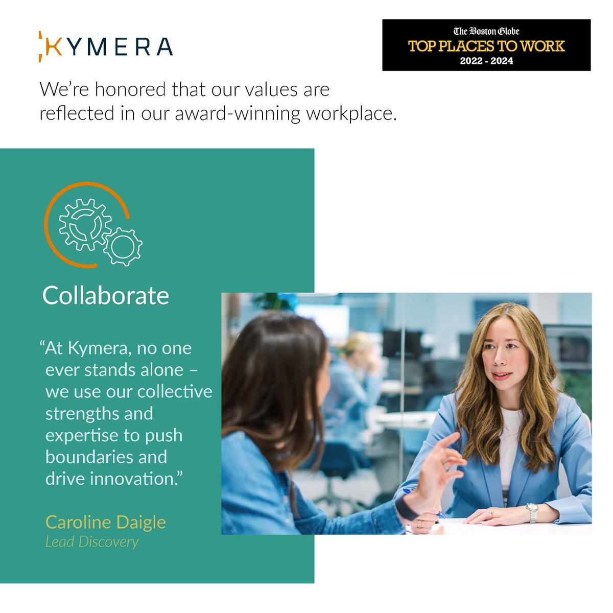 KymeraTx's tweet photo. We're honored to be recognized and featured as a #TopPlacetoWork in Massachusetts by the @BostonGlobe for a third consecutive year! This recognition is a testament to our team’s dedication to scientific excellence, genuine camaraderie, and commitment to improving lives. And we welcome like-minded pioneers to join us on our extraordinary journey to #RevolutionizeImmunology for millions of patients around the world: https://t.co/zP75IAR4R7
#workboston #Pioneer #Collaborate #Belong #Hiring #HiringNow