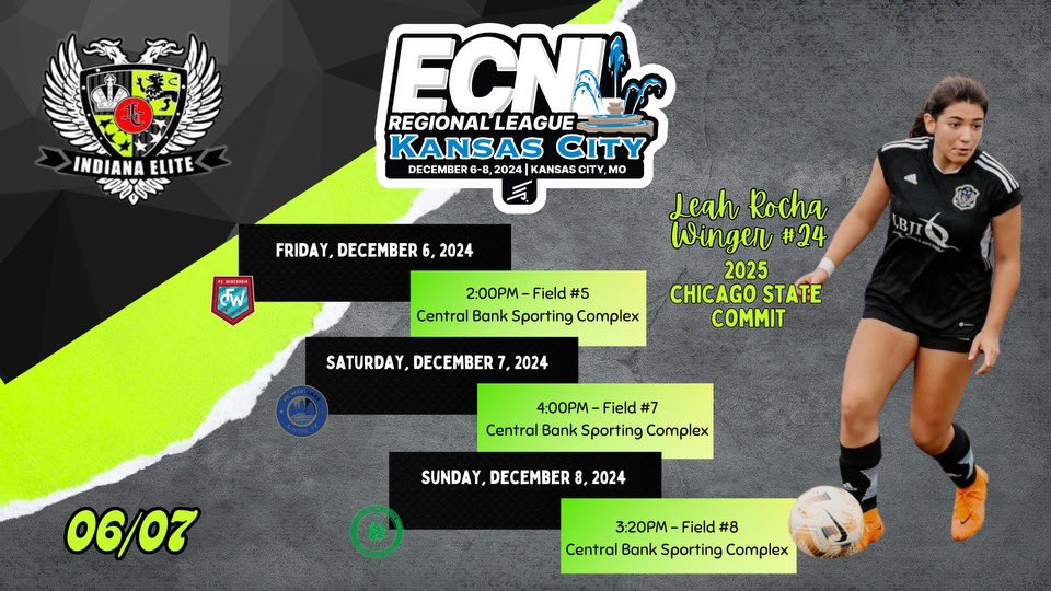 T-1 day until the ECNL RL KC showcase