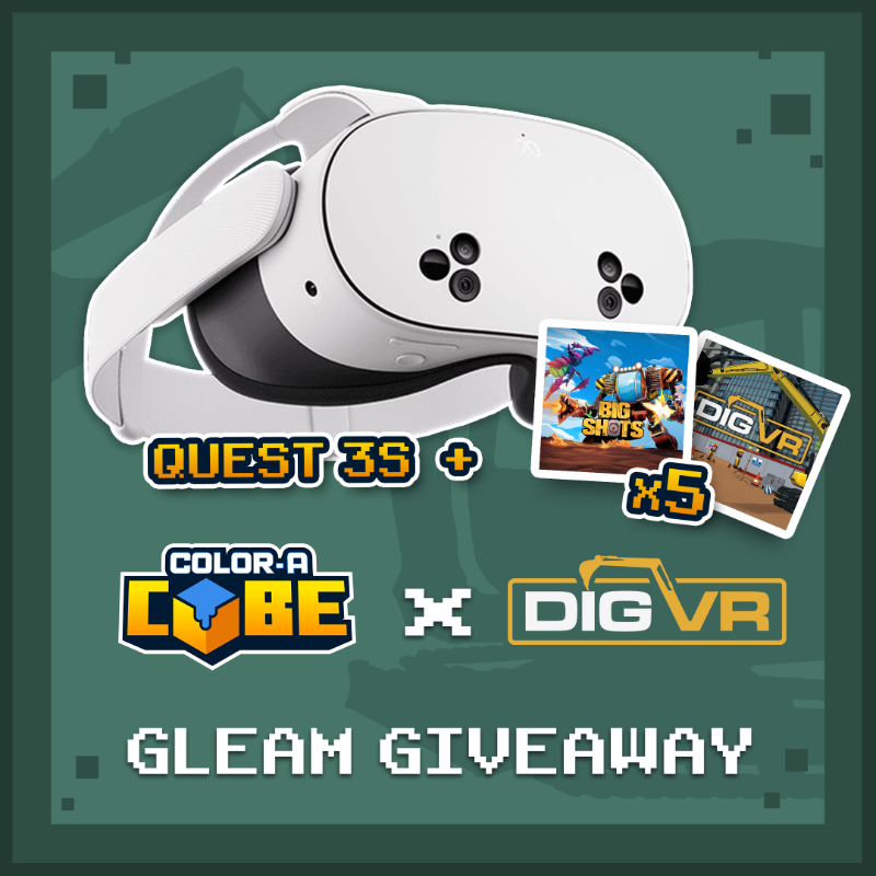DigVRgame's tweet photo. We've teamed up with @AlterEyesXR for a massive giveaway to celebrate Color-A-Cube launching! 🥳

Dig in for your chance to win a Meta Quest 3S and bundles of DIG VR &amp; @BigShotsVR!

Don’t let this opportunity dig past you - enter below quick! 👇
#WIN #Giveaway