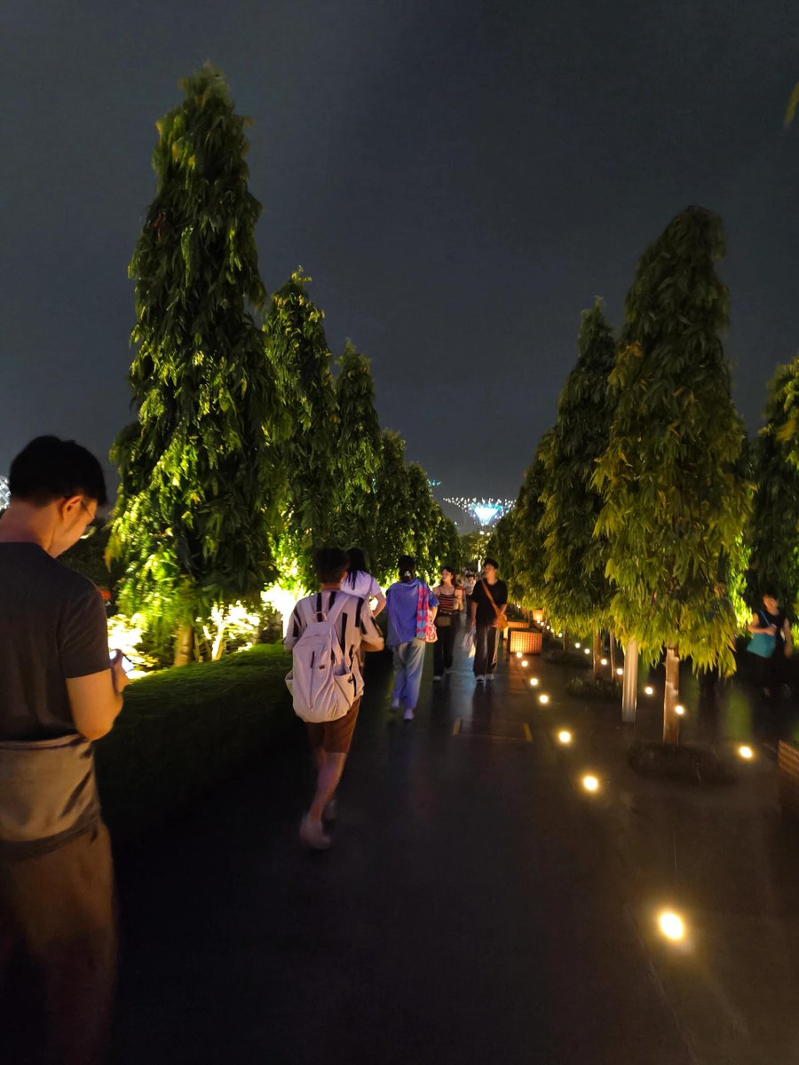 "The night view is like a poem, gently touching my heart while taking a walk."🥰🥰