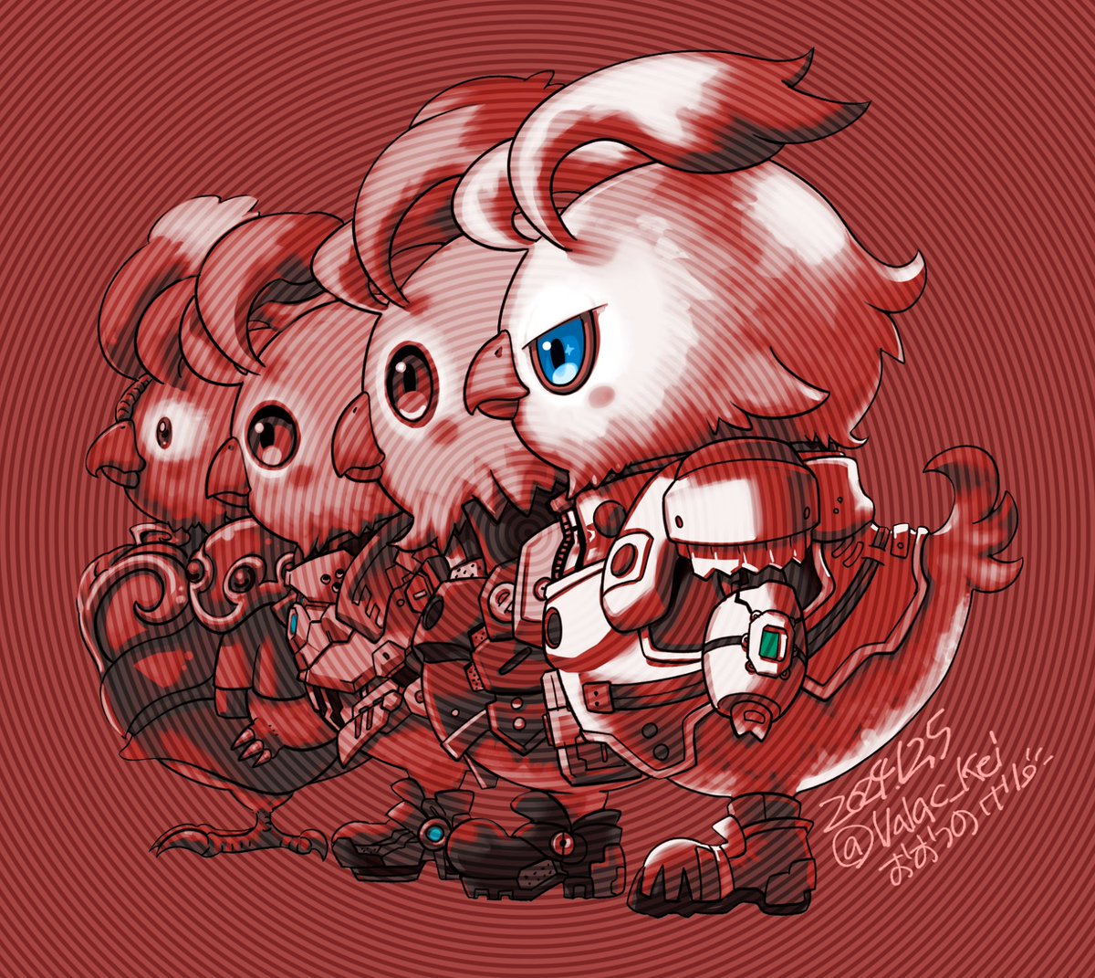 Valac_Kei's tweet image. やっぱりPSOサウンドトラックの
ジャケット絵は良いよな！横並び憧れる！
ラッピーでオマージュだぜ🐥＜きゅ✨