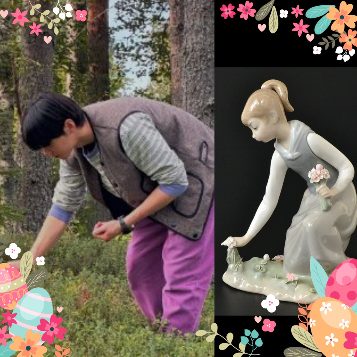 poko_sh's tweet image. なんか似てると思っただけ🤭🩵

 #CHAEUNWOO #차은우 #LLADRO