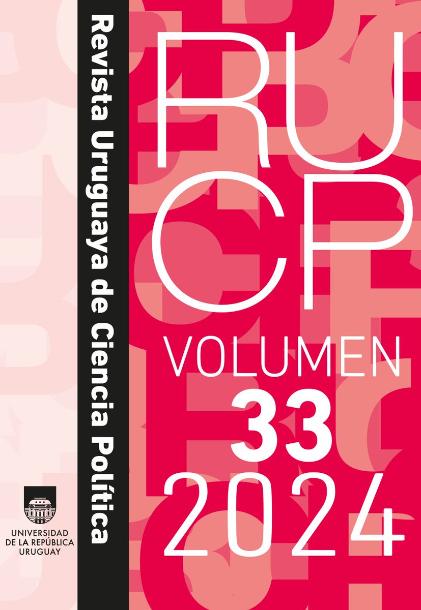 dielujan77's tweet photo. Nuevo Volumen 33 (2024) de la Revista Uruguaya de Ciencia Política. #RUCP @dcpFCS @veroperezben Pueden acceder a todos los contenidos aquí 👇
https://t.co/Zmai1lT6wi https://t.co/GEfTitYFFX
