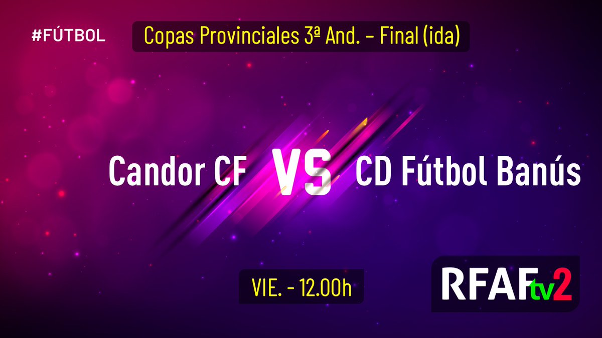 RFAF's tweet photo. ⚽️𝙋𝒖𝙚𝒏𝙩𝒆 𝒅𝙚 𝙇𝒐𝙘𝒐𝙨 𝙙𝒆𝙡 𝙁𝒖́𝙩𝒃𝙤𝒍  

1⃣6⃣ Partidazos hoy  viernes que arrancan a las 12.00 h. 

⚔️ #CDApedem 🆚 @CDAlcazar1926
⚔️ @Candor_CF 🆚 #CDBanús
⚔️@CDCantillana 🆚 @CDSanMarcos
⚔️#LaLiriaBalompié 🆚 @palmar_vr 

📺 En directo #RFAFtv 

💟 #FútbolRFAF