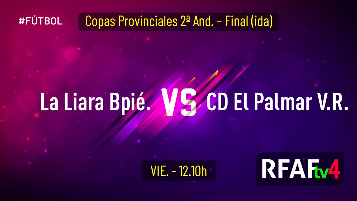 ⚽️𝙋𝒖𝙚𝒏𝙩𝒆 𝒅𝙚 𝙇𝒐𝙘𝒐𝙨 𝙙𝒆𝙡 𝙁𝒖́𝙩𝒃𝙤𝒍  

1⃣6⃣ Partidazos hoy  viernes que arrancan a las 12.00 h. 

⚔️ #CDApedem 🆚 <a href="/CDAlcazar1926/">Club Deportivo Alcázar</a>
⚔️ <a href="/Candor_CF/">Candor Club Fútbol</a> 🆚 #CDBanús
⚔️<a href="/CDCantillana/">Club Deportivo Cantillana</a> 🆚 <a href="/CDSanMarcos/">C.D. San Marcos</a>
⚔️#LaLiriaBalompié 🆚 <a href="/palmar_vr/">El Palmar VR</a> 

📺 En directo #RFAFtv 

💟 #FútbolRFAF