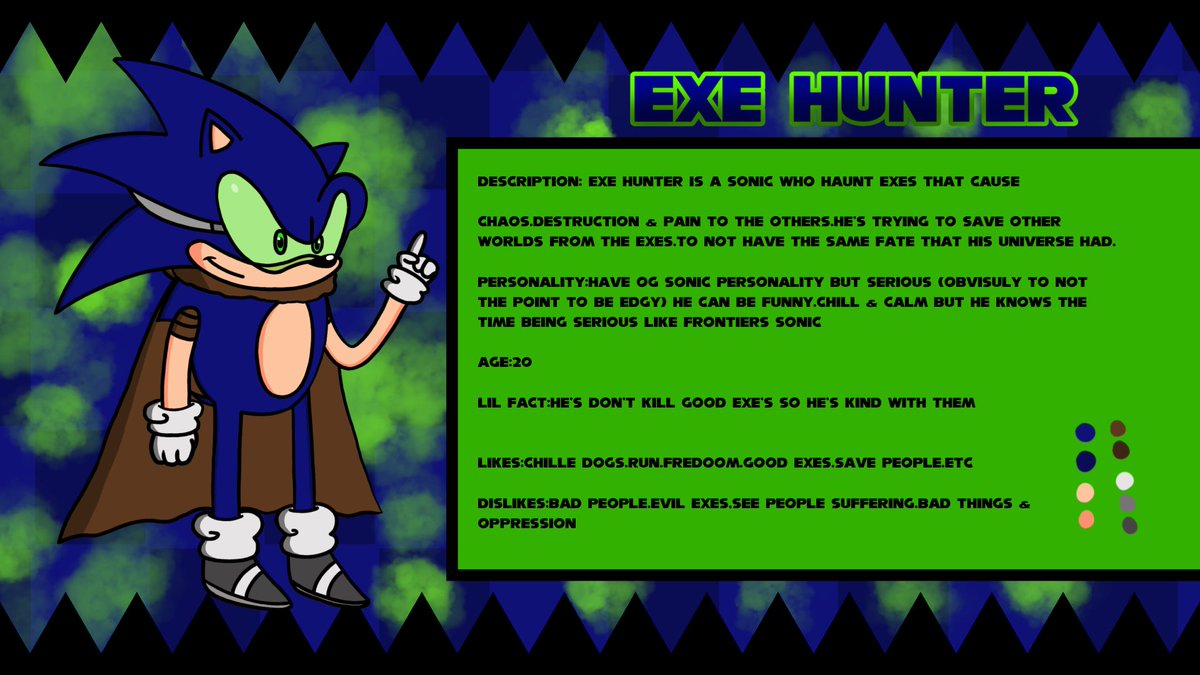 GABRIELCORREAM4's tweet photo. Exe hunter (New Complete reference)
#exehunter #treesonthestreet #sonic #sonicexe #sonicau https://t.co/5mZTBWk1KV