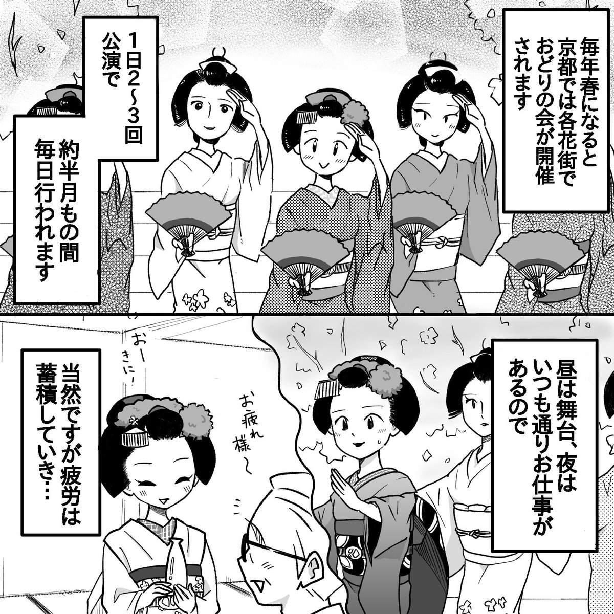 春の踊りと楽屋見舞い1/3 