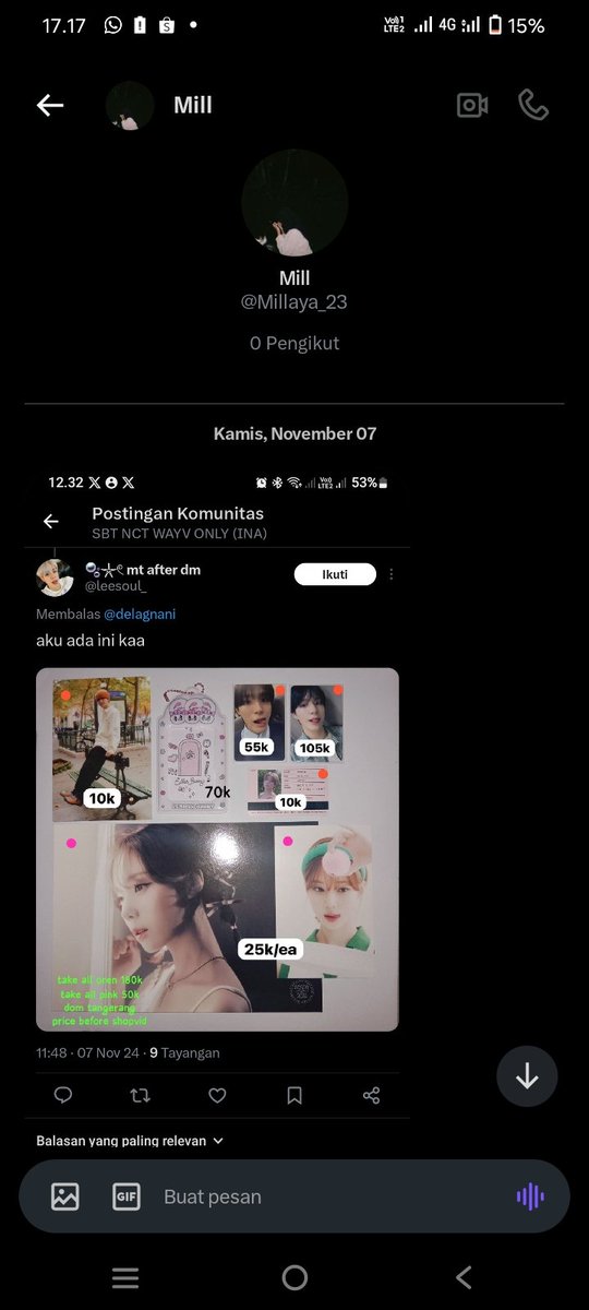 leesoul_'s tweet image. [HELP RT PLS]
intinya aja mau spill BUYER GAJELAS, seenaknya, sampe aku di teror temen2 nya dia @/Millaya_23 
awal kronologi nya 👇🏻dia nge dm aku mau take jenmel nya