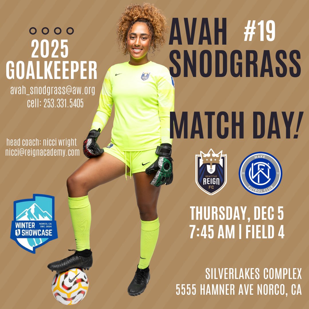 Avah Snodgrass (@snodgrassavah) on Twitter photo Game day! Day 1
745 am | Field 4| Reign vs Wake FC
Hope you can make it!
🎓2025🧤Uncommitted Goalkeeper
5’10 |Seattle Reign 07GA |✏️3.7 GPA 🏫Undecided(interested in Psychology, Urban Planning, Global Politics & Environmental Studies)
📧 avah_snodgrass@aw.org
<a href="/ImYouthSoccer/">ECNL/GA/Recruiting/College Soccer</a> Game day! Day 1
745 am | Field 4| Reign vs Wake FC
Hope you can make it!
🎓2025🧤Uncommitted Goalkeeper
5’10 |Seattle Reign 07GA |✏️3.7 GPA 🏫Undecided(interested in Psychology, Urban Planning, Global Politics & Environmental Studies)
📧 avah_snodgrass@aw.org
<a href="/ImYouthSoccer/">ECNL/GA/Recruiting/College Soccer</a>