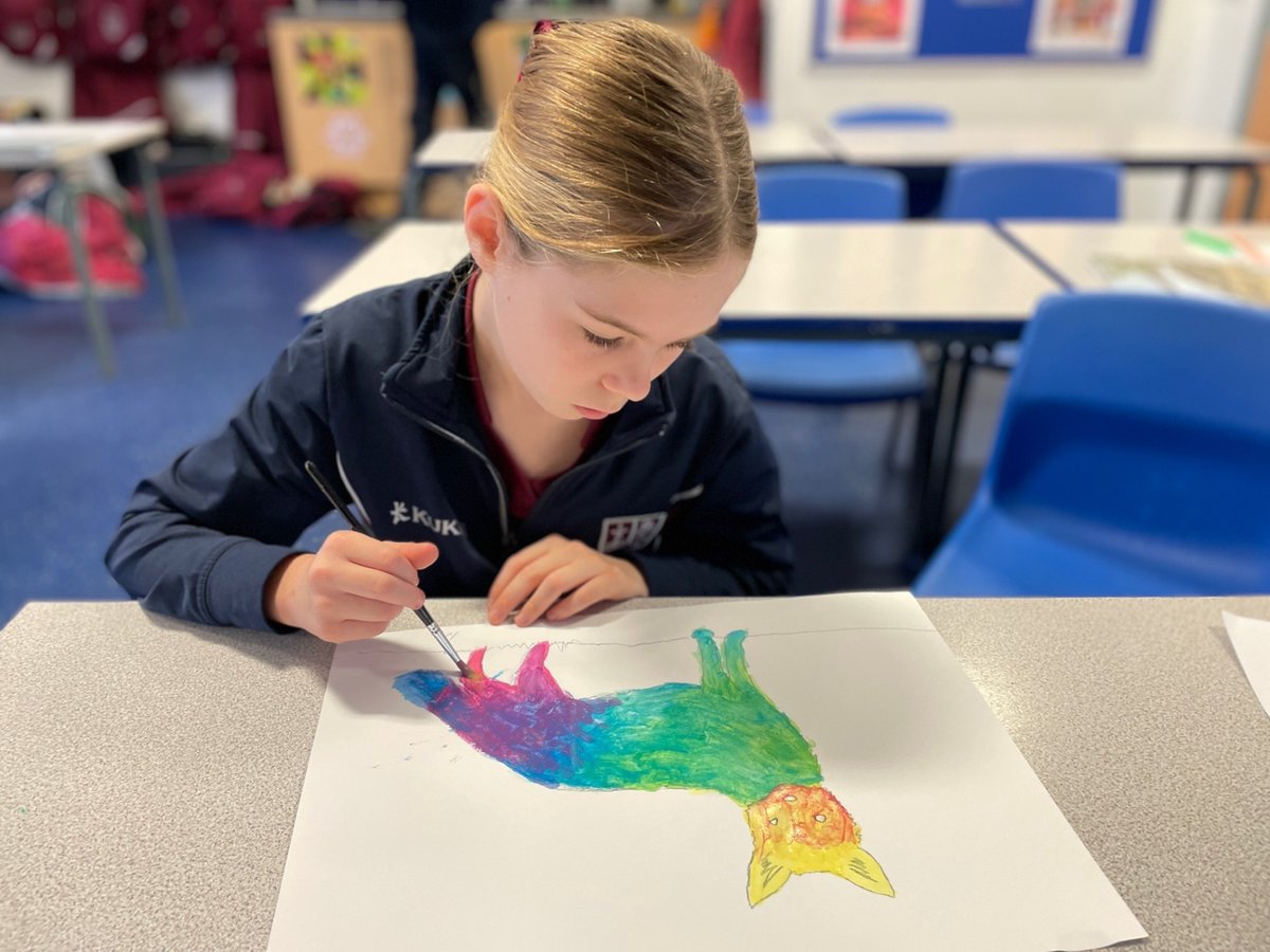 The children In Year 6 have been looking at the amazing paintings of John Nieto, Here they are beginning their paintings using bright colours like "The Fauves", who inspired Nieto did.