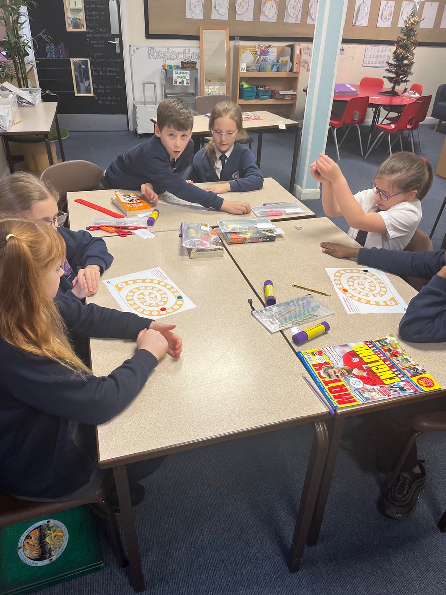 MissPSymons's tweet photo. Year 4 are enjoying using board games to practice their times tables. This week our 6’s 😊 #TheMillMaths https://t.co/ywv36kek6D