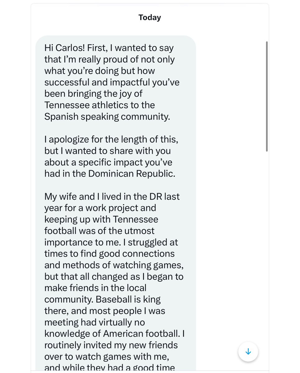 CarlosOnTheGo12's tweet photo. To God be the glory for everything we are doing🙌🏾 He receives the credit for it all. 

Something that started from my living room is now reaching more and more people. This message made my day🤗

I pray God still has this in His hands. 

🍊#VAMOSVOLS🍊 https://t.co/FL8PrCOYUl