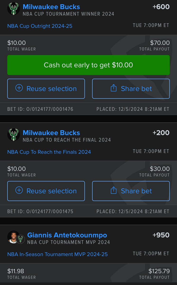 DBULLDFS's tweet photo. Giannis playing at an MVP level right now. Worth a shot 🎯 🔒 🦌 
#NBACup #NBA #FanDuel 
#FearTheDeer https://t.co/DIUktf0lHS