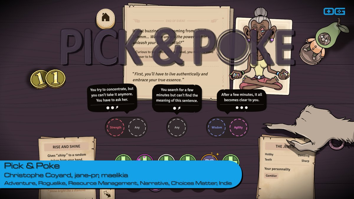 OverageGmngCom's tweet photo. OG plays Pick & Poke!
https://t.co/IVP1rq04JD
Like & Sub!
@JanePrigent
@twotinydice
#pickandpoke #roguelike #resourcemanagement #narrative #choicesmatter #IndieGameTrends #IndieWatch #IndieDev #GameDev #IndieGameDev #IndieGame #IndieGames #Gameplay #letsplay #gaming https://t.co/I24Eul4rHO