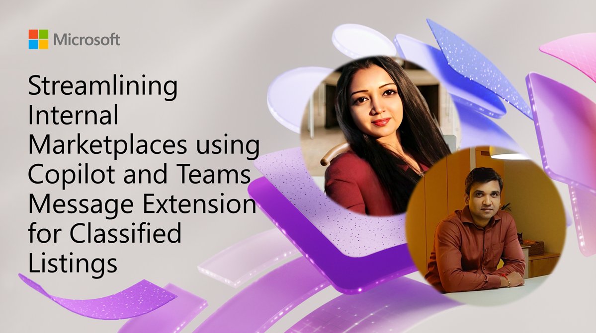 Microsoft 365 Developer (@microsoft365dev) on Twitter photo ๐ก Discover how to streamline internal marketplaces using Copilot and Teams Message Extension for classified listings!
See how <a href="/SmitaNachan/">Smita Nachan</a> and <a href="/NanddeepNachan/">Nanddeep Nachan</a> build a solution to post listings!
๐ Watch here โ msft.it/6016o1TSG
#MicrosoftTeams #Copilot #Microsoft365Dev ๐ก Discover how to streamline internal marketplaces using Copilot and Teams Message Extension for classified listings!
See how <a href="/SmitaNachan/">Smita Nachan</a> and <a href="/NanddeepNachan/">Nanddeep Nachan</a> build a solution to post listings!
๐ Watch here โ msft.it/6016o1TSG
#MicrosoftTeams #Copilot #Microsoft365Dev