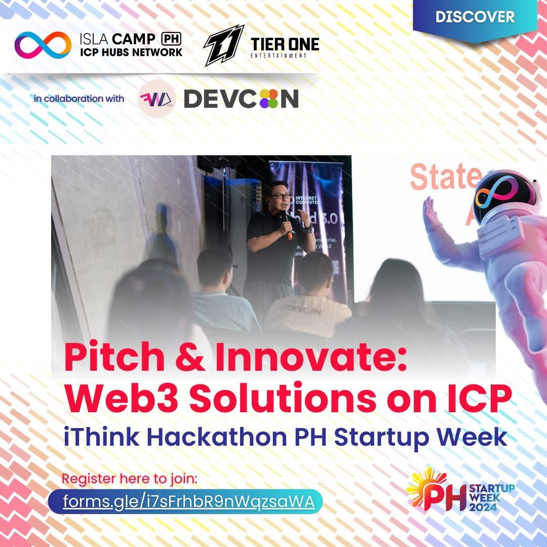 icphub_PH's tweet photo. 🚀 What if your idea became the next big thing? 💡

The #iThinkHackathon is your shot to turn it into reality! 🌐

✨ What’s in it for you?
✅ Connect with top industry leaders 🤝
✅ Boost your creativity and skills 🧠🔥
✅ Win exciting rewards and gain the spotlight 🌟🎉

Don’t just imagine it—BUIDL it! 🧑‍💻👩‍💻

📌 Register now: https://t.co/lPJ482i70l

#PHStartupWeek2024 #ICPHubs #BuidlTheWorld