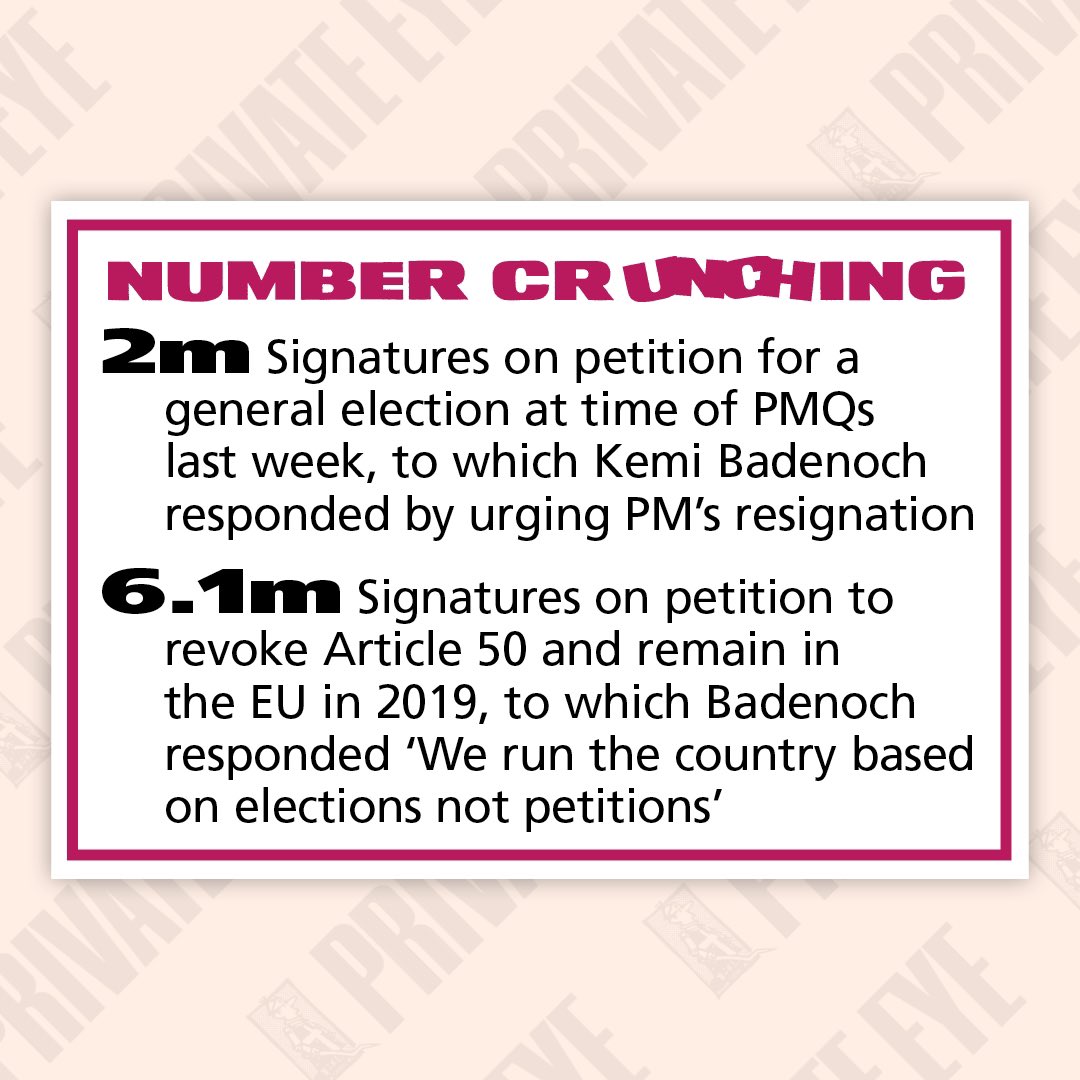 Number crunching: Parliamentary petitions

From the new Private Eye, out now.
