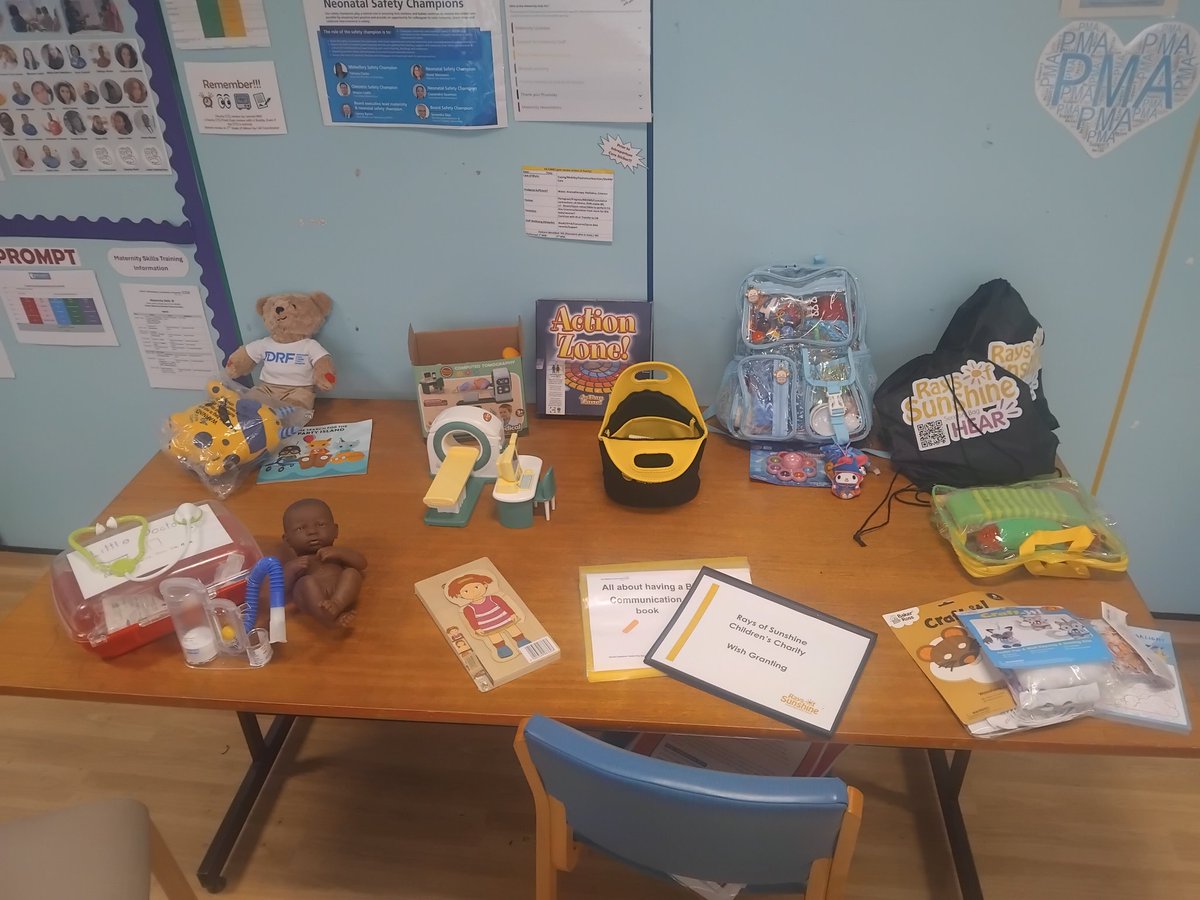 My little set up for the new doctors induction. It's always great to showcase what you do &amp; build professional relationships. Hopefully next time I'll get some more snaps
#playteam #playinhospital #play #patientfirst #education #theraputicplay #NHS #eachonetachone #mdt #induction
