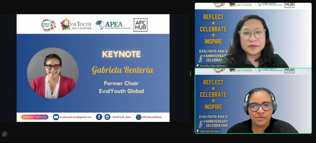 EvalYouth Asia Chapter (@evalyouthasia) on Twitter photo 🎤 Q&A with <a href="/gabyrflores/">Gaby Rentería Flores</a>
"Multiculturalism and differing perceptions in the workplace can be challenging. How can we develop strategies to engage and align everyone toward the same objective?"
Stay tuned for Gaby’s insightful response! 🌍✨
#YEEs #EYA5Years #APCHub 🎤 Q&A with <a href="/gabyrflores/">Gaby Rentería Flores</a>
"Multiculturalism and differing perceptions in the workplace can be challenging. How can we develop strategies to engage and align everyone toward the same objective?"
Stay tuned for Gaby’s insightful response! 🌍✨
#YEEs #EYA5Years #APCHub