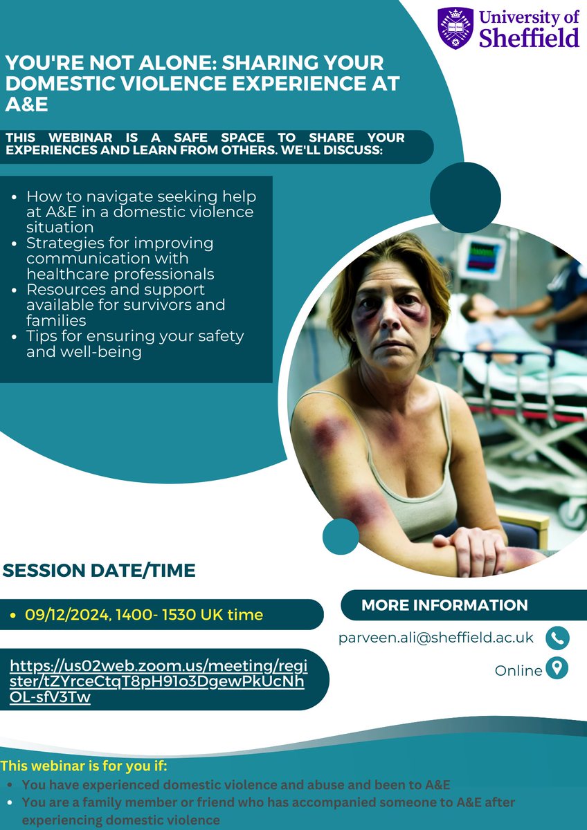 Dr Ash Talpur (@talpurash) on Twitter photo Webinar: Domestic violence experience at A&E. <a href="/NCEAatUSC/">National Center on Elder Abuse</a> <a href="/AKUGlobal/">Aga Khan University</a> <a href="/parveenazamali/">Prof Parveen Ali</a> <a href="/womensaid/">Women's Aid</a> <a href="/VAMHN/">Violence Abuse and Mental Health Network</a> <a href="/DHSCgovuk/">Department of Health and Social Care</a> <a href="/CHAIN_Network/">CHAIN Network</a> <a href="/ndvh/">National Domestic Violence Hotline</a> <a href="/FNightingaleF/">Florence Nightingale Foundation</a> <a href="/N_MResearch/">Incubator for Nursing and Midwifery Research</a> <a href="/WHO/">World Health Organization (WHO)</a> <a href="/ICNurses/">ICN</a> <a href="/lovingme_uk/">Loving Me: Trans/NB Domestic Abuse Service🏳️⚧️</a> <a href="/MaydayDVS/">Mayday Domestic Abuse/Violence Services</a> <a href="/covaw/">Coalition on Violence Against Women (COVAW)</a> <a href="/ScHARRpubhealth/">ScHARR Public Health</a> <a href="/CareQualityComm/">Care Quality Commission</a> <a href="/womensaid/">Women's Aid</a> <a href="/wearehourglass_/">Hourglass (Safer Ageing)</a> Webinar: Domestic violence experience at A&E. <a href="/NCEAatUSC/">National Center on Elder Abuse</a> <a href="/AKUGlobal/">Aga Khan University</a> <a href="/parveenazamali/">Prof Parveen Ali</a> <a href="/womensaid/">Women's Aid</a> <a href="/VAMHN/">Violence Abuse and Mental Health Network</a> <a href="/DHSCgovuk/">Department of Health and Social Care</a> <a href="/CHAIN_Network/">CHAIN Network</a> <a href="/ndvh/">National Domestic Violence Hotline</a> <a href="/FNightingaleF/">Florence Nightingale Foundation</a> <a href="/N_MResearch/">Incubator for Nursing and Midwifery Research</a> <a href="/WHO/">World Health Organization (WHO)</a> <a href="/ICNurses/">ICN</a> <a href="/lovingme_uk/">Loving Me: Trans/NB Domestic Abuse Service🏳️⚧️</a> <a href="/MaydayDVS/">Mayday Domestic Abuse/Violence Services</a> <a href="/covaw/">Coalition on Violence Against Women (COVAW)</a> <a href="/ScHARRpubhealth/">ScHARR Public Health</a> <a href="/CareQualityComm/">Care Quality Commission</a> <a href="/womensaid/">Women's Aid</a> <a href="/wearehourglass_/">Hourglass (Safer Ageing)</a>