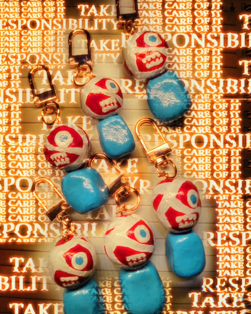 CheeseBizarreMr's tweet photo. I made Captain Curly clay charms from Mouthwashing!! These will be available on Patrons of the Arts: Winter❄️ https://t.co/00EeUVMMTN