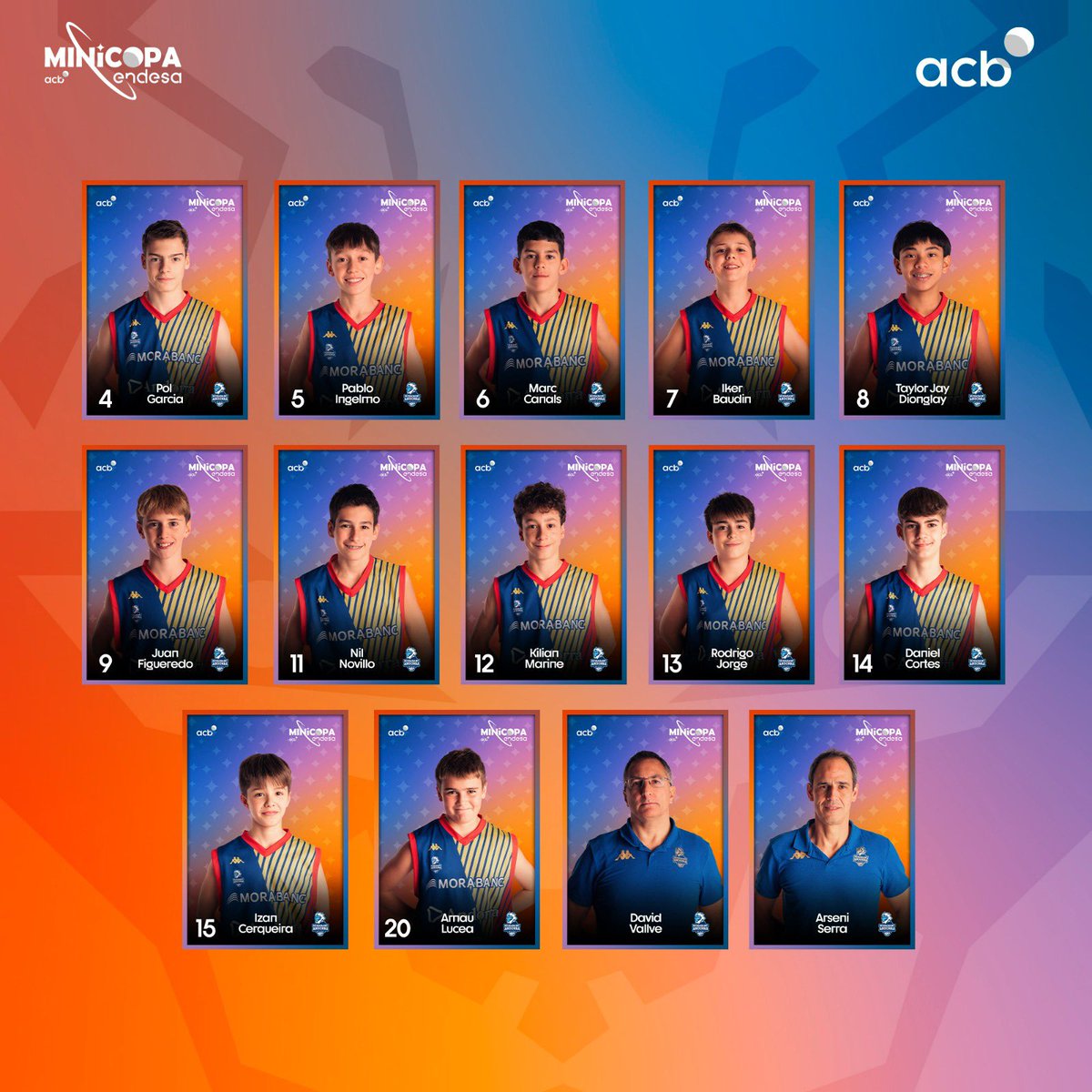 ACBCOM's tweet photo. ¡Vuelve la COLECCIÓN de CROMOS de la #MinicopaEndesa!

Conoce a la plantilla del @morabancandorra GSD Academy, que disputará este torneazo en Tarragona a partir de mañana.

𝓓𝓸𝓷𝓭𝓮 𝓷𝓪𝓬𝓮𝓷 𝓵𝓪𝓼 𝓮𝓼𝓽𝓻𝓮𝓵𝓵𝓪𝓼  💫 https://t.co/pVNA4YdbWk