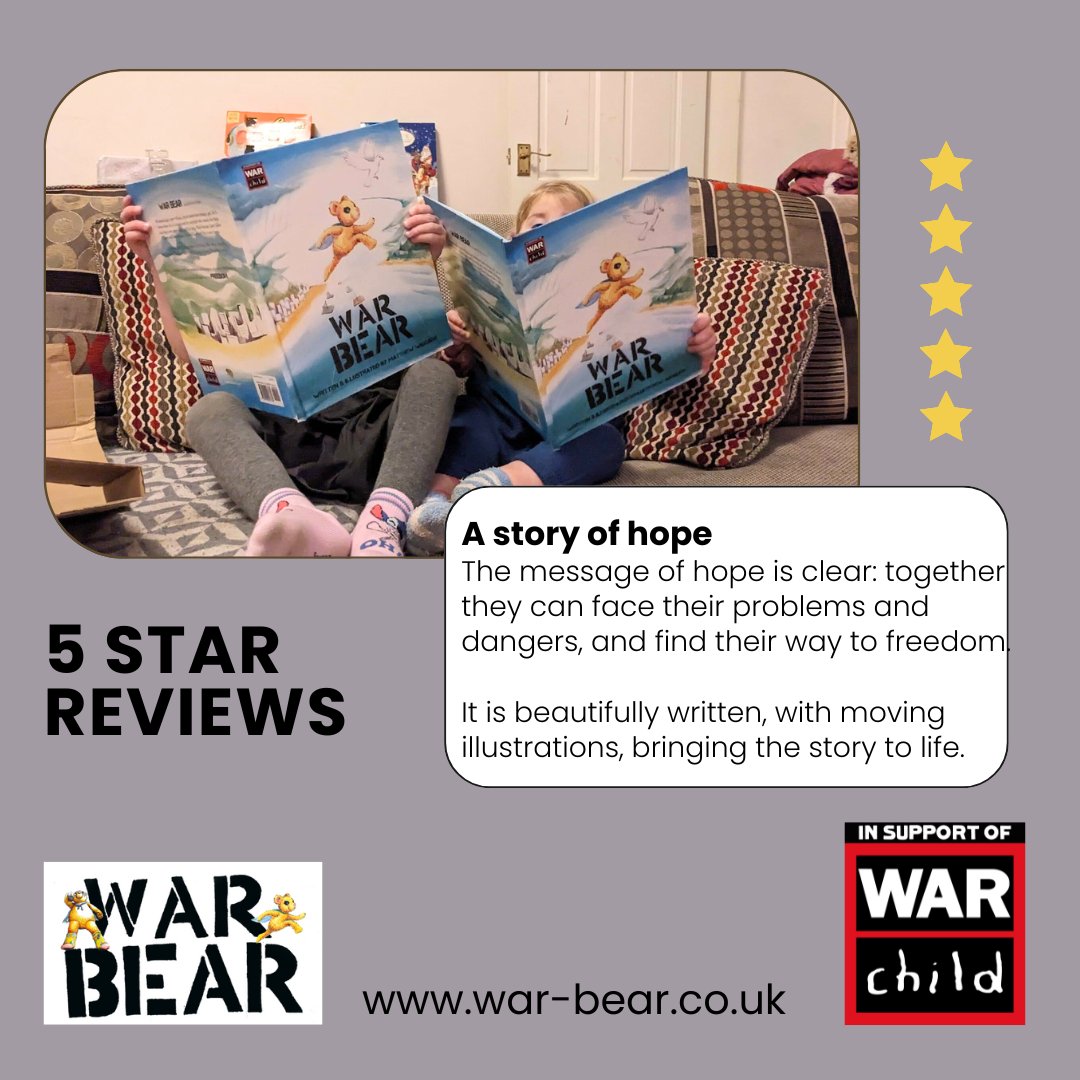 MatthewJamesAr2's tweet photo. 📘🎉We are happy readers are enjoying War Bear 📘🎉
"...An important thing to cover. I recommend it to others" 
"An inspiring message in a wonderfully easy &amp; enjoyable package for kids" 
"I could see it being widely used in primary classroom"
Read reviews: https://t.co/0OkYewuxuo https://t.co/9JKPb5uV6n