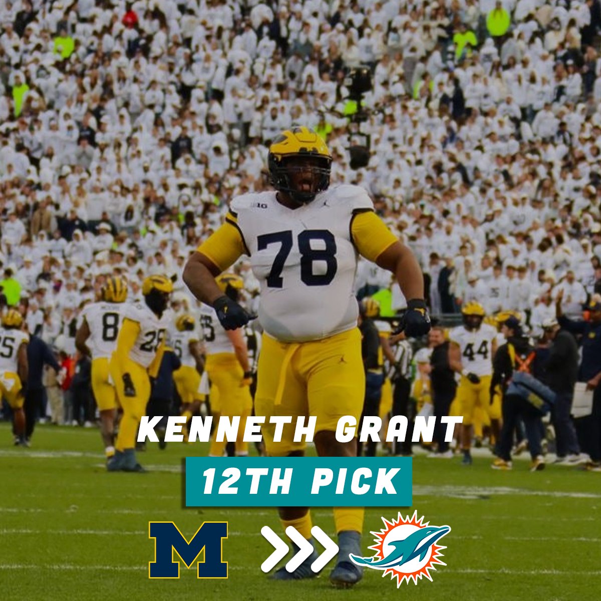 Fins Up 🐬 (@finsup__) on Twitter photo CBS' <a href="/BBrockermeyerFW/">Blake Brockermeyer</a> has the Dolphins taking Michigan DL Kenneth Grant with the 12th pick in his latest mock draft🤔
Would you take him?👇 #GoFins CBS' <a href="/BBrockermeyerFW/">Blake Brockermeyer</a> has the Dolphins taking Michigan DL Kenneth Grant with the 12th pick in his latest mock draft🤔
Would you take him?👇 #GoFins
