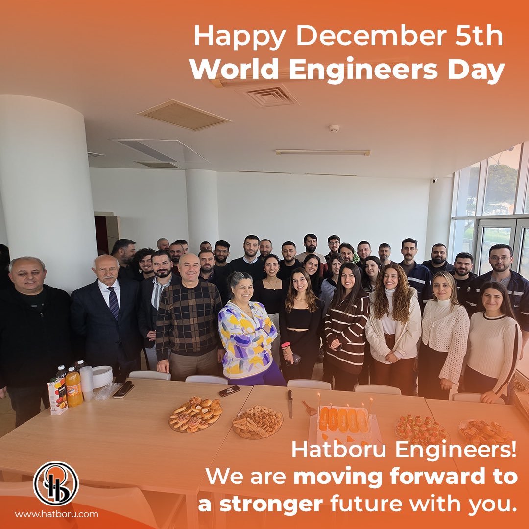 hatborukurumsal's tweet photo. 5 Aralık Dünya Mühendisler Günü’nde, yaptıkları her şey için tüm mühendislerimize teşekkür ediyoruz! 👷‍♀️👷‍♂️✨

Hatboru mühendisleri, sizlerle daha güçlü bir geleceğe ilerliyoruz!

#DünyaMühendislerGünü
#HatboruAilesi https://t.co/0ral4Gklan