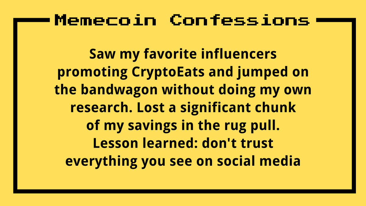 Lost a significant chunk of my savings in the rug pull.