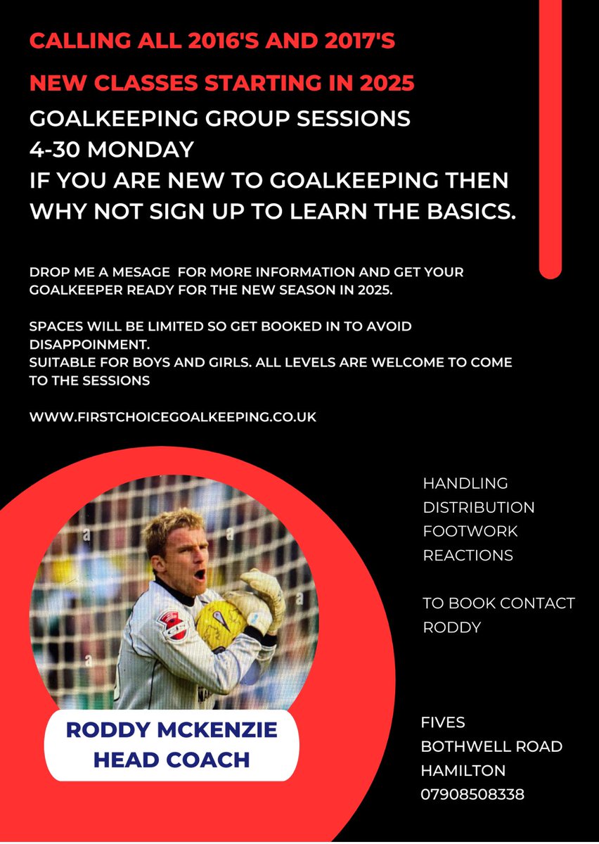Calling All Future Goalkeepers!
Is your child born in 2016 or 2017? Do they have a passion for football and want to try their hand at being a goalkeeper?
Join our brand-new goalkeeper training sessions starting this January 2025.
👉 Sign up now.