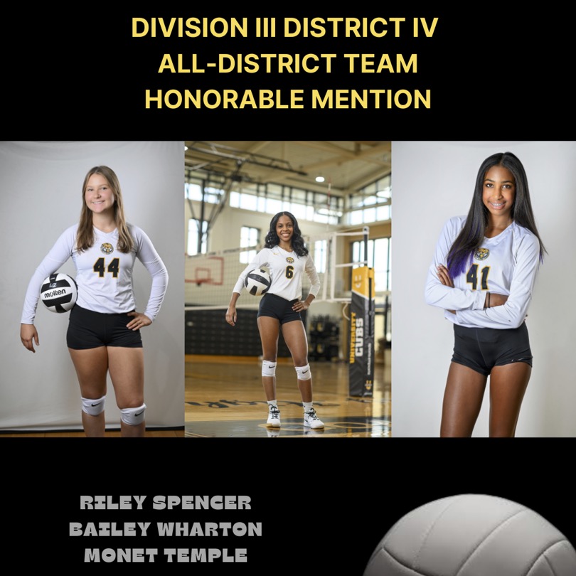 🏐 2024 All-District Team Honors 🏐

Gracie Moore | Most Valuable Player
Lauryn Matthews | Defensive Most Valuable Player
Julianne Arruda
Riley Spencer | Honorable Mention
Bailey Wharton | Honorable Mention
Monet Temple | Honorable Mention

Way to shine, ladies! #GeauxCubs