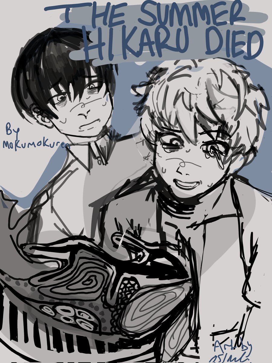 REALLY quick thing j made for school hahahajj
#thesummerhikarudied #manga #art