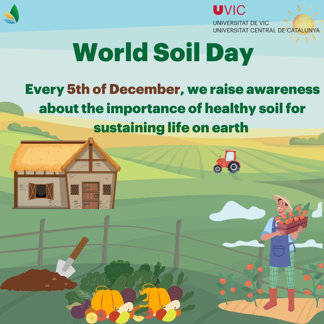 BETA_TechCentre's tweet photo. Today is #WorldSoilDay 🌍! Healthy soil is crucial for food production 🥕, water filtration, and biodiversity. 

At BETA TC, we promote sustainable practices like composting, eco-friendly fertilization 🌾, and supporting farmers 👩‍🌾 to protect this vital resource.

#SoilHealth https://t.co/prLSQQceLU