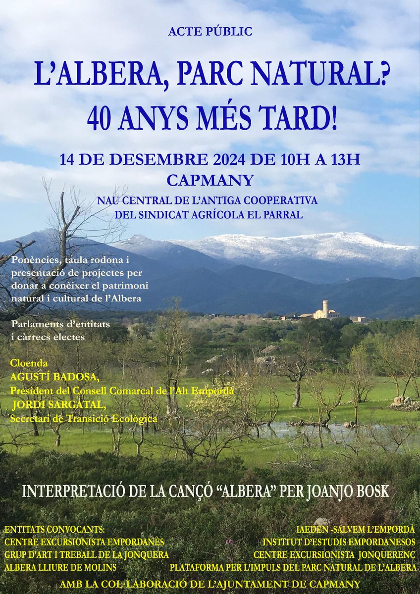 L' Ajuntament de #Cantallops hi serem presents per defensar-ho.
Us animem a donar-hi suport 
<a href="/emporda_info/">EMPORDÀ</a>
<a href="/elpunt/">El Punt Avui Girona</a> <a href="/agenciaacn/">ACN - Agència Catalana de Notícies</a> <a href="/infojonquera/">InfoJonquera.cat</a> <a href="/tramuntana_tv/">Tramuntana Televisió</a>