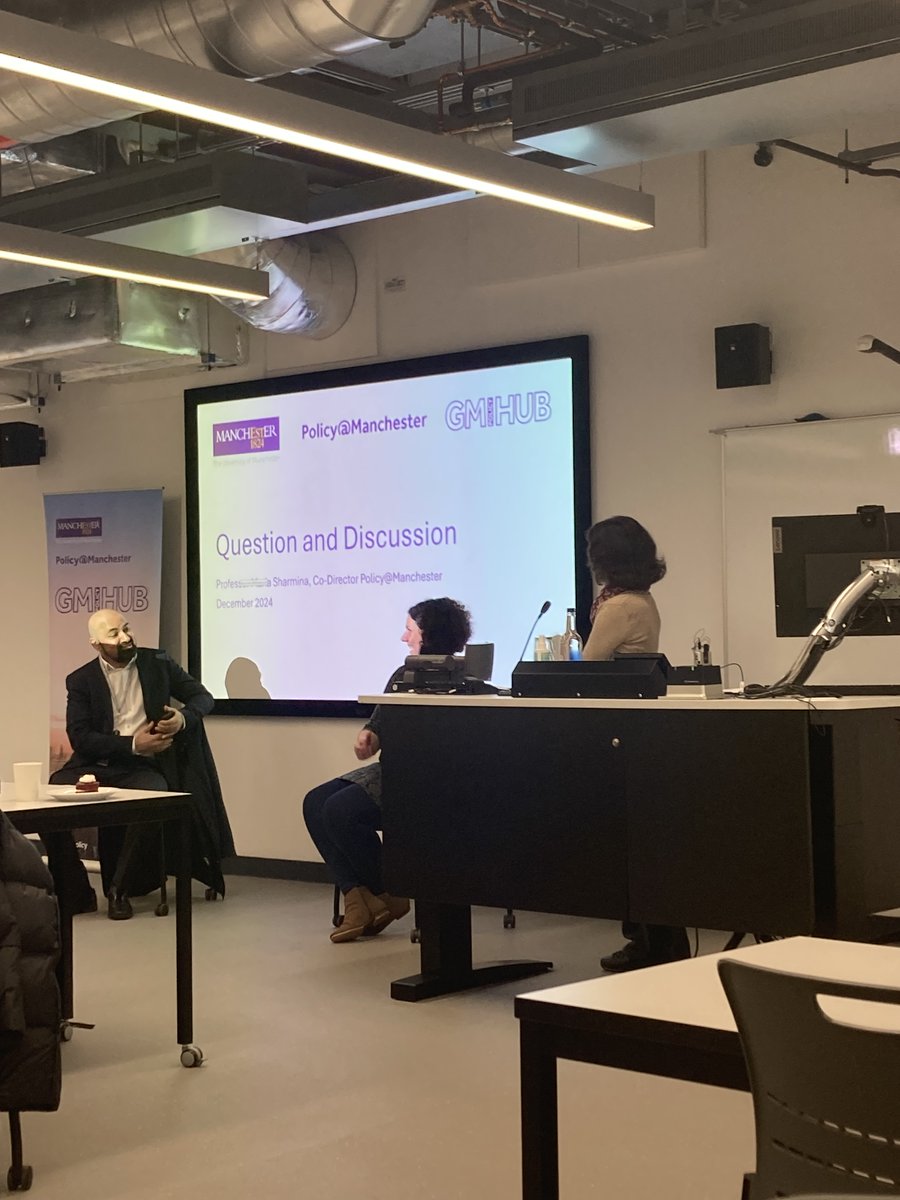 <a href="/UoMSciEng/">UoM Science and Engineering</a> <a href="/greatermcr/">Greater Manchester Combined Authority</a> <a href="/OfficialUoM/">The University of Manchester</a> 🤔Time for questions! As our attendees delve deeper into the issues discussed today, we’d like to thank our speakers for sharing their valuable insights on this prescient topic <a href="/UoMSciEng/">UoM Science and Engineering</a> <a href="/greatermcr/">Greater Manchester Combined Authority</a>