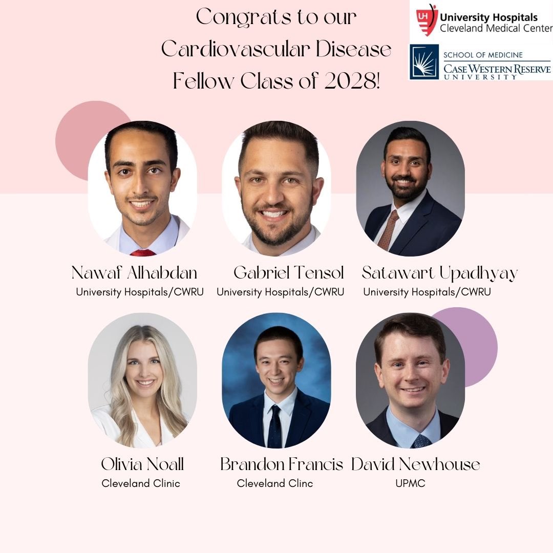 UH Case Western Cardiology Fellows (@uhcardsfellows) on Twitter photo Delighted to announce our Cardiovascular Disease Fellows who will be joining us July 1st, 2025. Congratulations and welcome to UH HHVI! ❤️ #UniversityHospitals #cardiofellowship ##UHstrong #UHpride <a href="/satawartu1/">Satawart Upadhyay</a> <a href="/OliviaNoallMD/">Olivia Noall</a> <a href="/bzfrancisMD/">Brandon Francis</a> <a href="/DavidNewhouse37/">David Newhouse, MD</a> Delighted to announce our Cardiovascular Disease Fellows who will be joining us July 1st, 2025. Congratulations and welcome to UH HHVI! ❤️ #UniversityHospitals #cardiofellowship ##UHstrong #UHpride <a href="/satawartu1/">Satawart Upadhyay</a> <a href="/OliviaNoallMD/">Olivia Noall</a> <a href="/bzfrancisMD/">Brandon Francis</a> <a href="/DavidNewhouse37/">David Newhouse, MD</a>