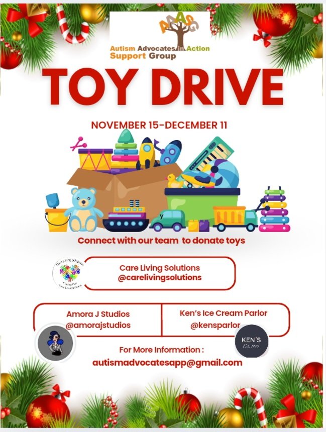 AutAdsNAction's tweet photo. Our #toydrive is in progress. All #toydonations will benefit our #breakfastwithsanta @amazontoydeals @box_sensorytoys @ToysForTots_USA @Walmart #AutismAwareness #autismevents #holidayparty #autism #communitypartners #aaiasg https://t.co/ozb96pDEfZ