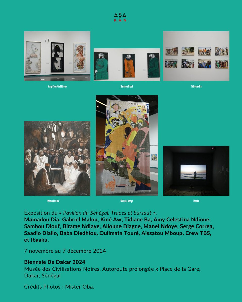 asakan_art's tweet photo. Nos Coups de Cœur 
de la Biennale de Dakar 2024

8. L’Exposition du « Pavillon du Sénégal, Traces et Sursaut »

_Musée des Civilisations Noires 

#critiquedart
#curateurs 
#artcurators
#commissariatdexposition
#artcontemporain
#contemporaryafricanart
#PavillonSénégal
#dakart2024 https://t.co/dOAFnDSlm1