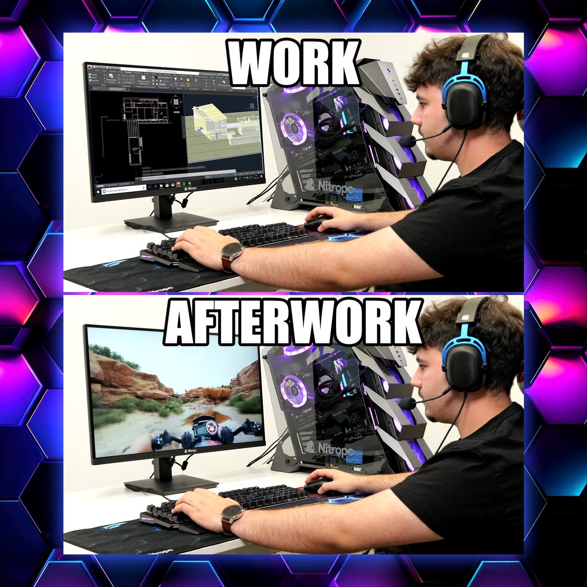 Nitro_PC's tweet photo. Un Nitropc es tu compañero de trabajo 👩💻 Un Nitropc es tu compañero de aventuras 🎮
Todo el rendimiento que necesitas en un solo equipo. ¿Quién da más? 😝
#Work #Afterwork #Nitropc #Gaming #PcGaming #Workstation https://t.co/pn2TadVOR4