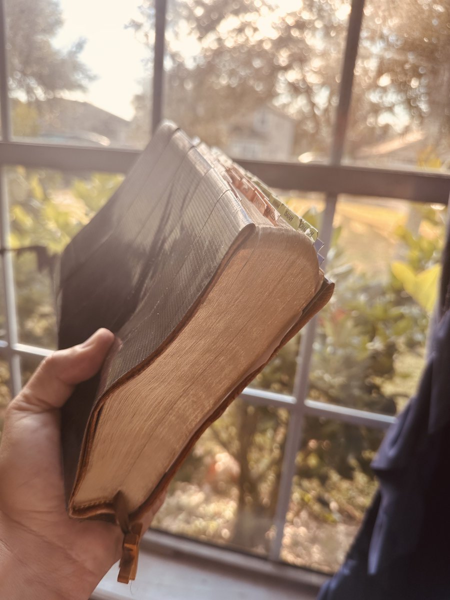 My beat up duck taped Bible, I was on Twitter back in 09 deleted account, I was not a Christian but saw you Bible thumpers posting stuff, it was nonsense to me, but the seeds were planted. out of no where GOD told me HE Is Real. I posted it &amp; someone sent me this Bible, I dug in.
