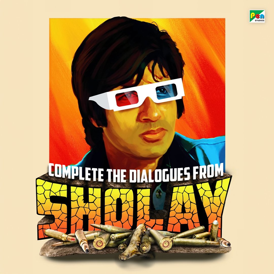 PenMovies's tweet photo. Chalo chalo comments mein apne Sholay dikhao! ๐
#Sholay3D #Sholay #PenMovies #CompleteTheDialogue https://t.co/lhpl7Orlbo