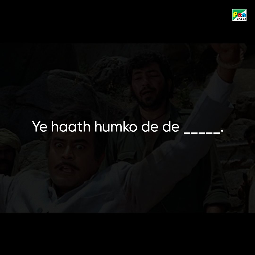 PenMovies's tweet photo. Chalo chalo comments mein apne Sholay dikhao! ๐
#Sholay3D #Sholay #PenMovies #CompleteTheDialogue https://t.co/lhpl7Orlbo