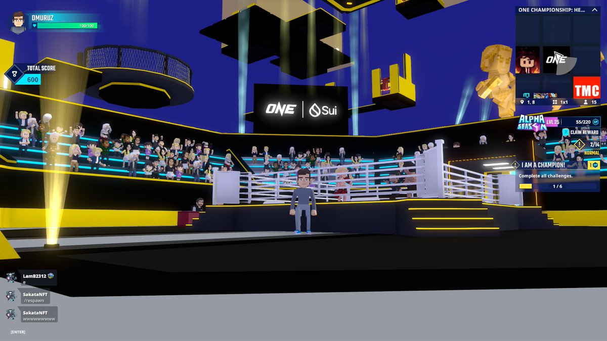 dmuruzor1's tweet photo. Entering the @ONEChampionship Stadium in Hero's Quest @TheSandboxGame. Time to become a legend! 🏟️🦸 https://t.co/KoKa6NPiYs #TheSandbox #AlphaSeason4 #AS4SocialChallenge https://t.co/A5epxgRNTt
