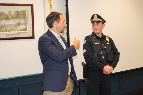 We are proud to announce the promotion of Officer Michael McGloin to the rank of Sergeant. Sergeant McGloin joined our department in 2019. We thank Sergeant McGloin for his dedicated service to our community and look forward to seeing his continued growth in this new role.