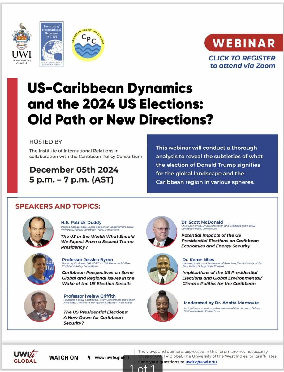 More soundings on implications of US elections for the Caribbean. 
Register here bit.ly/IIR-CPC-US2024

We look forward to your attendance!
<a href="/CanCaribInst/">Canada-Caribbean Institute</a> <a href="/camillenewsgirl/">Camille Williams ✝️</a> <a href="/CLACS_SAS/">CLACS</a> <a href="/CALACS_ACELAC/">CALACS</a>