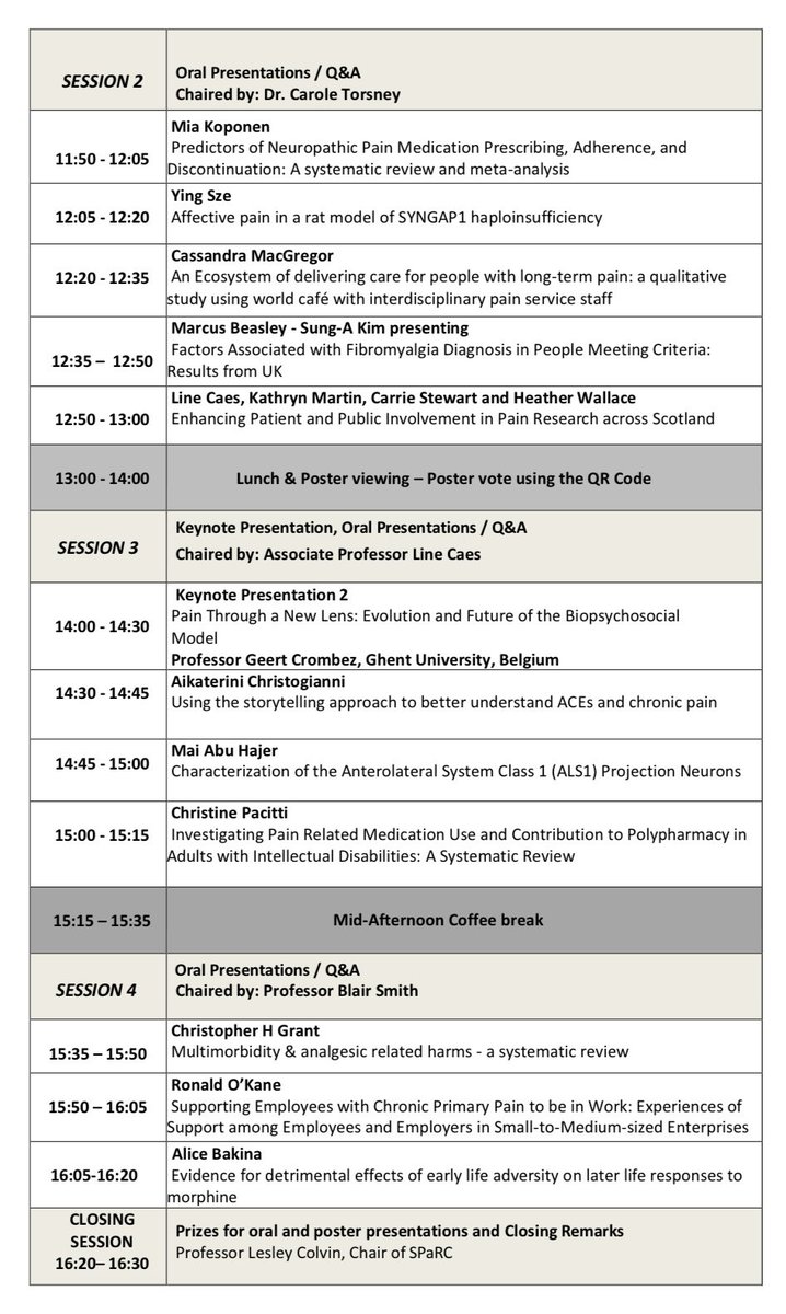 NRS Pain Research Community (@nrs_pain) on Twitter photo Who's looking forward to tomorrow's Annual Scientific Meeting? 🤩
Remember to tag us <a href="/nrs_pain/">NRS Pain Research Community</a> or use hashtags #SPaRC2024 #NRSPAIN2024 to increase the visibility of your posts tomorrow!
Here's our programme: Who's looking forward to tomorrow's Annual Scientific Meeting? 🤩
Remember to tag us <a href="/nrs_pain/">NRS Pain Research Community</a> or use hashtags #SPaRC2024 #NRSPAIN2024 to increase the visibility of your posts tomorrow!
Here's our programme: